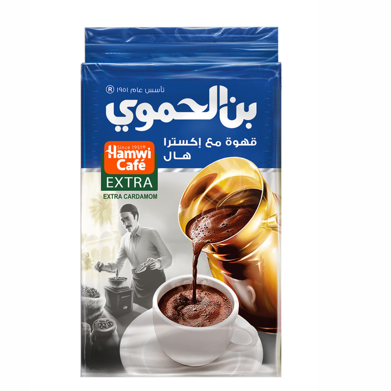 HAMWI COFFE  500G BLUE EXTRA CARDAMON